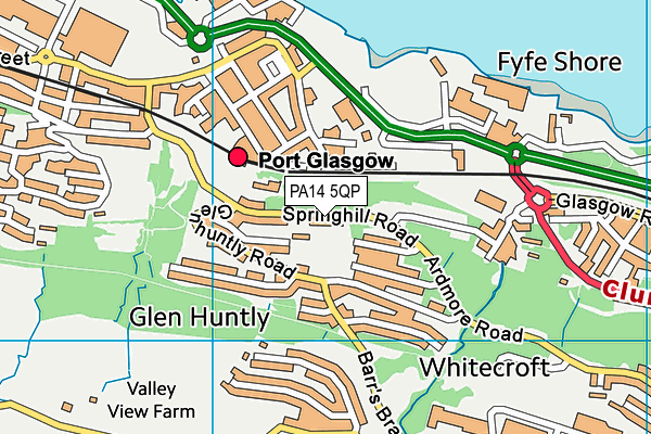PA14 5QP map - OS VectorMap District (Ordnance Survey)