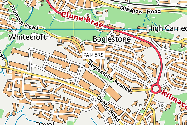 PA14 5RS map - OS VectorMap District (Ordnance Survey)