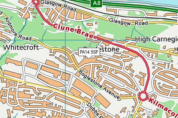 PA14 5SF map - OS VectorMap District (Ordnance Survey)