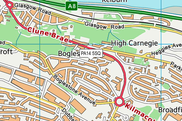 PA14 5SQ map - OS VectorMap District (Ordnance Survey) PA14 5SQ map - OS VectorMap District (Ordnance Survey)
