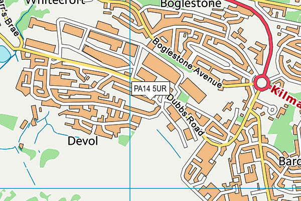 PA14 5UR map - OS VectorMap District (Ordnance Survey)