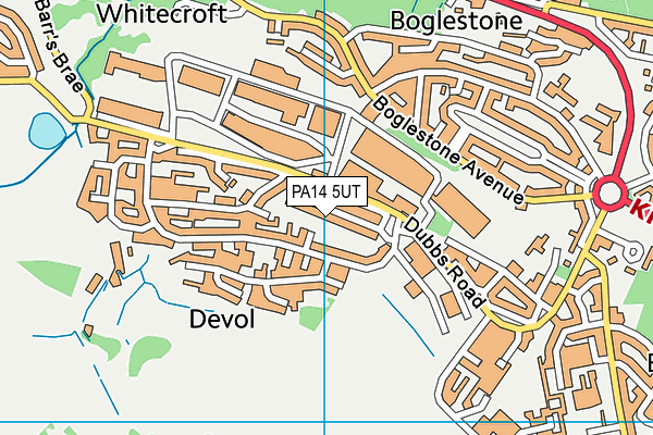 PA14 5UT map - OS VectorMap District (Ordnance Survey) PA14 5UT map - OS VectorMap District (Ordnance Survey)
