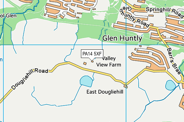 PA14 5XF map - OS VectorMap District (Ordnance Survey)