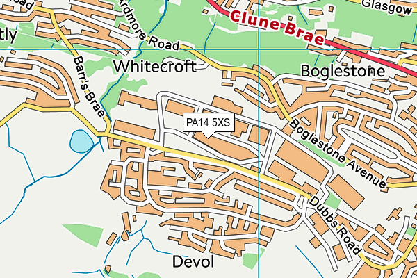 PA14 5XS map - OS VectorMap District (Ordnance Survey) PA14 5XS map - OS VectorMap District (Ordnance Survey)