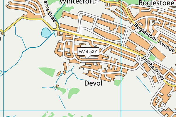 PA14 5XY map - OS VectorMap District (Ordnance Survey) PA14 5XY map - OS VectorMap District (Ordnance Survey)