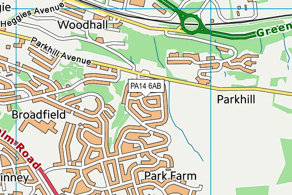 PA14 6AB map - OS VectorMap District (Ordnance Survey) PA14 6AB map - OS VectorMap District (Ordnance Survey)