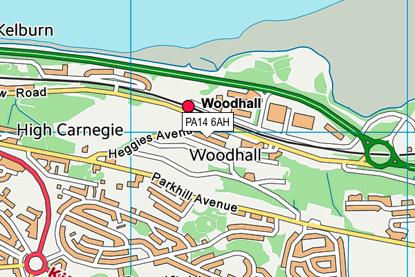 PA14 6AH map - OS VectorMap District (Ordnance Survey) PA14 6AH map - OS VectorMap District (Ordnance Survey)