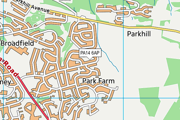 PA14 6AP map - OS VectorMap District (Ordnance Survey) PA14 6AP map - OS VectorMap District (Ordnance Survey)