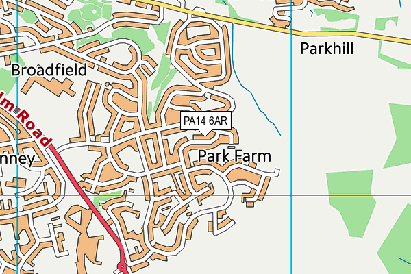 PA14 6AR map - OS VectorMap District (Ordnance Survey) PA14 6AR map - OS VectorMap District (Ordnance Survey)