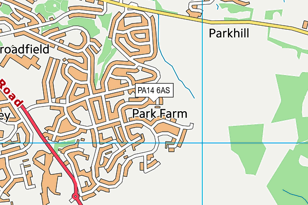 PA14 6AS map - OS VectorMap District (Ordnance Survey) PA14 6AS map - OS VectorMap District (Ordnance Survey)