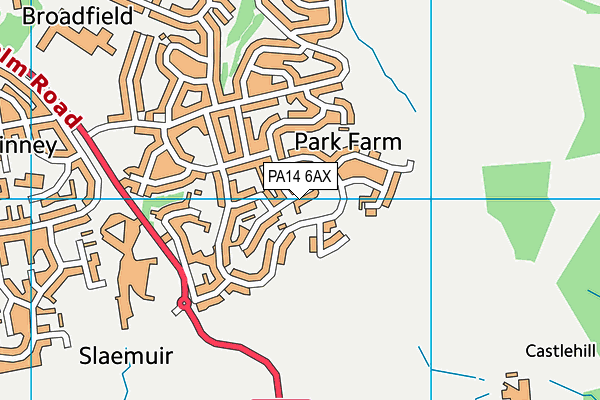 PA14 6AX map - OS VectorMap District (Ordnance Survey) PA14 6AX map - OS VectorMap District (Ordnance Survey)