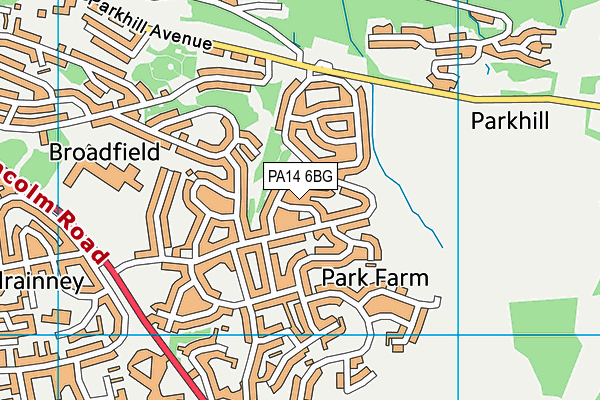 PA14 6BG map - OS VectorMap District (Ordnance Survey) PA14 6BG map - OS VectorMap District (Ordnance Survey)