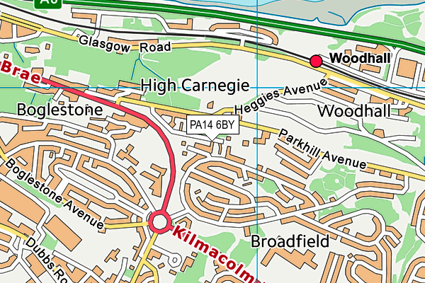 PA14 6BY map - OS VectorMap District (Ordnance Survey) PA14 6BY map - OS VectorMap District (Ordnance Survey)