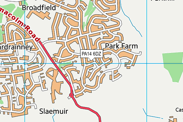 PA14 6DZ map - OS VectorMap District (Ordnance Survey) PA14 6DZ map - OS VectorMap District (Ordnance Survey)
