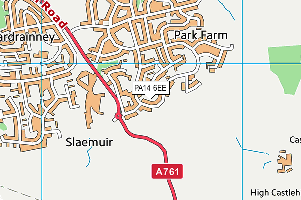 PA14 6EE map - OS VectorMap District (Ordnance Survey)