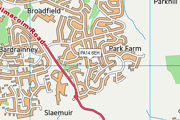 PA14 6EH map - OS VectorMap District (Ordnance Survey) PA14 6EH map - OS VectorMap District (Ordnance Survey)