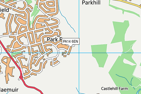 PA14 6EN map - OS VectorMap District (Ordnance Survey) PA14 6EN map - OS VectorMap District (Ordnance Survey)