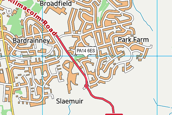PA14 6ES map - OS VectorMap District (Ordnance Survey) PA14 6ES map - OS VectorMap District (Ordnance Survey)