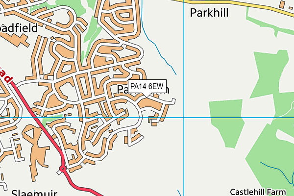 PA14 6EW map - OS VectorMap District (Ordnance Survey)