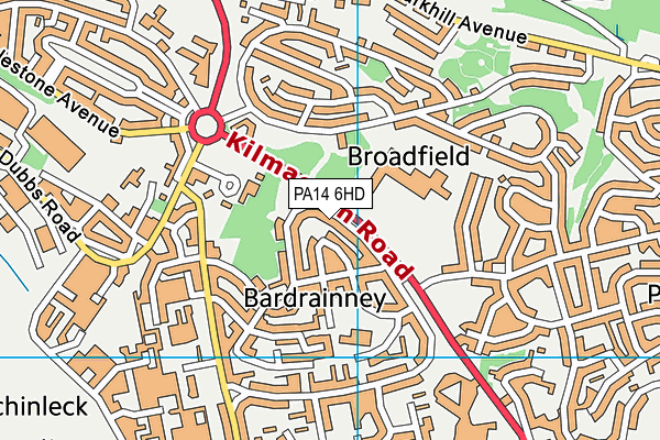 PA14 6HD map - OS VectorMap District (Ordnance Survey)