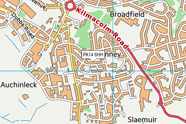 PA14 6HH map - OS VectorMap District (Ordnance Survey)