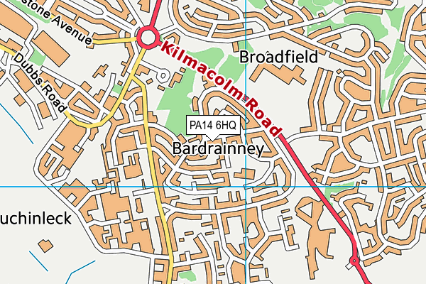 PA14 6HQ map - OS VectorMap District (Ordnance Survey) PA14 6HQ map - OS VectorMap District (Ordnance Survey)