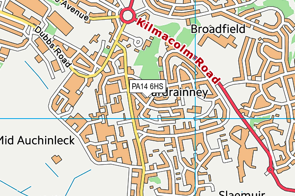 PA14 6HS map - OS VectorMap District (Ordnance Survey) PA14 6HS map - OS VectorMap District (Ordnance Survey)