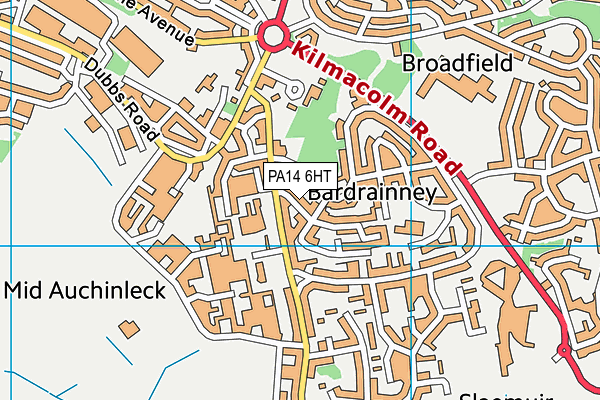 PA14 6HT map - OS VectorMap District (Ordnance Survey) PA14 6HT map - OS VectorMap District (Ordnance Survey)