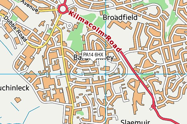 PA14 6HX map - OS VectorMap District (Ordnance Survey) PA14 6HX map - OS VectorMap District (Ordnance Survey)