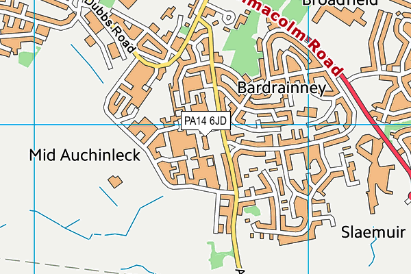 PA14 6JD map - OS VectorMap District (Ordnance Survey) PA14 6JD map - OS VectorMap District (Ordnance Survey)
