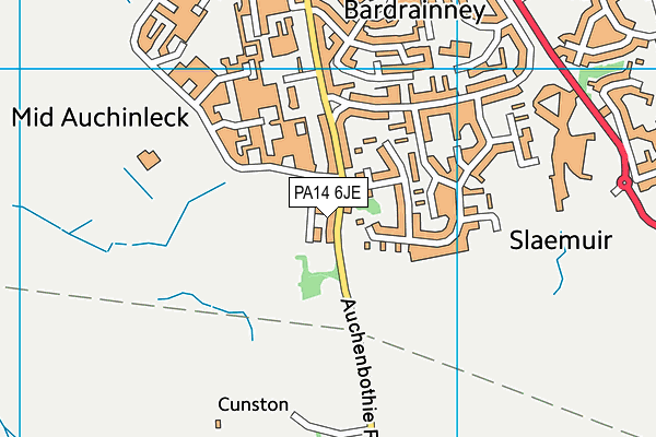 PA14 6JE map - OS VectorMap District (Ordnance Survey) PA14 6JE map - OS VectorMap District (Ordnance Survey)