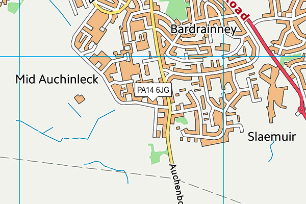 PA14 6JG map - OS VectorMap District (Ordnance Survey) PA14 6JG map - OS VectorMap District (Ordnance Survey)