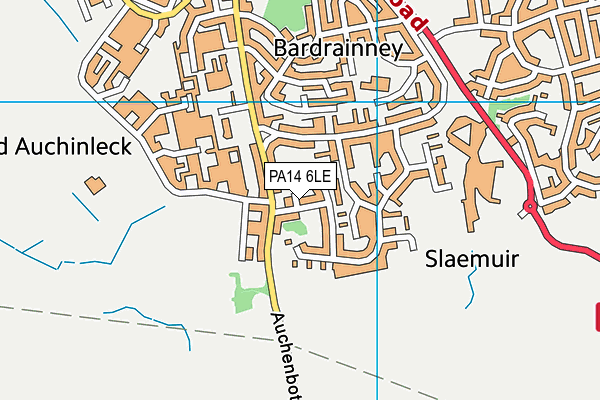PA14 6LE map - OS VectorMap District (Ordnance Survey) PA14 6LE map - OS VectorMap District (Ordnance Survey)