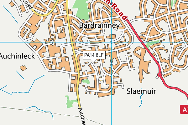 PA14 6LF map - OS VectorMap District (Ordnance Survey)