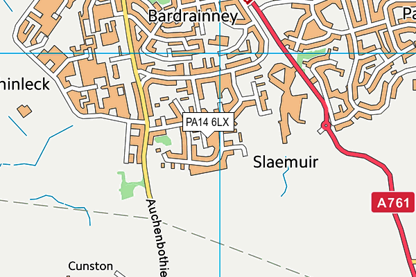 PA14 6LX map - OS VectorMap District (Ordnance Survey) PA14 6LX map - OS VectorMap District (Ordnance Survey)