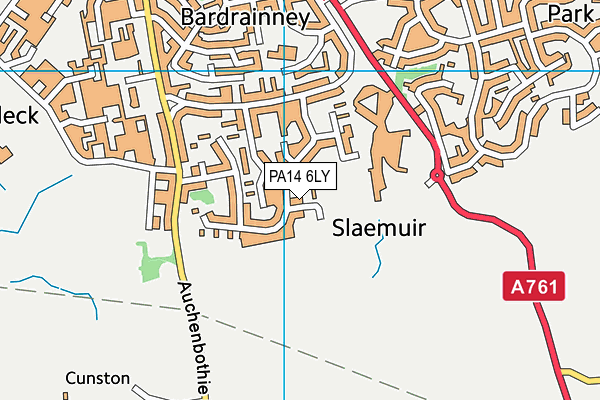 PA14 6LY map - OS VectorMap District (Ordnance Survey) PA14 6LY map - OS VectorMap District (Ordnance Survey)