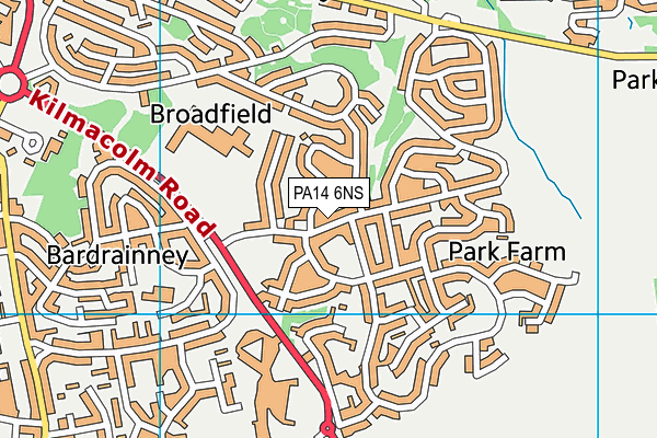 PA14 6NS map - OS VectorMap District (Ordnance Survey) PA14 6NS map - OS VectorMap District (Ordnance Survey)