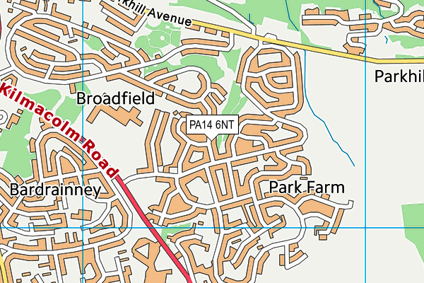 PA14 6NT map - OS VectorMap District (Ordnance Survey)