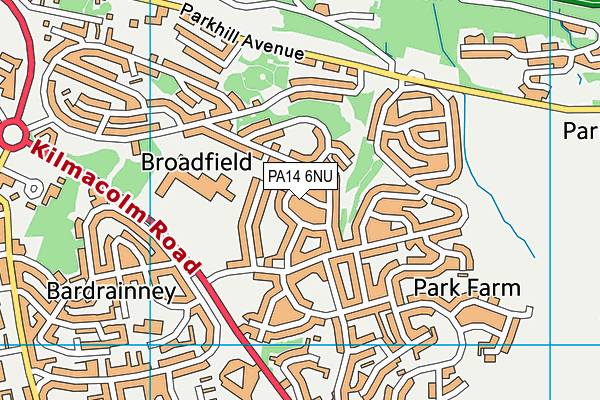 PA14 6NU map - OS VectorMap District (Ordnance Survey) PA14 6NU map - OS VectorMap District (Ordnance Survey)