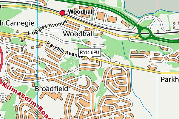 PA14 6PU map - OS VectorMap District (Ordnance Survey)