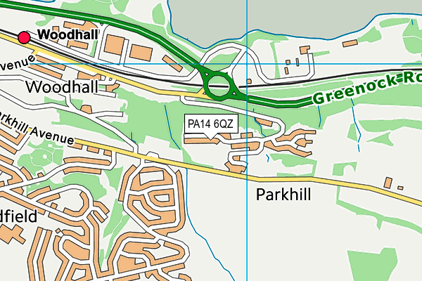 PA14 6QZ map - OS VectorMap District (Ordnance Survey) PA14 6QZ map - OS VectorMap District (Ordnance Survey)