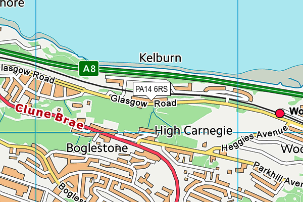 PA14 6RS map - OS VectorMap District (Ordnance Survey)