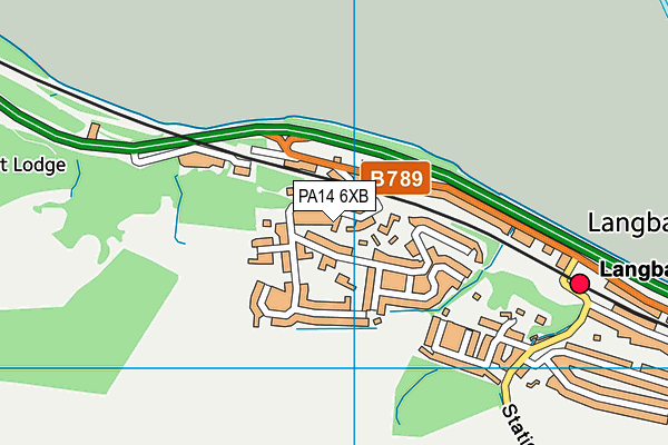 PA14 6XB map - OS VectorMap District (Ordnance Survey) PA14 6XB map - OS VectorMap District (Ordnance Survey)