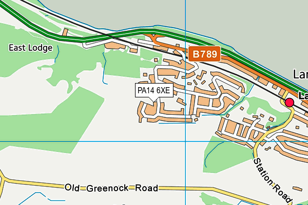 PA14 6XE map - OS VectorMap District (Ordnance Survey) PA14 6XE map - OS VectorMap District (Ordnance Survey)