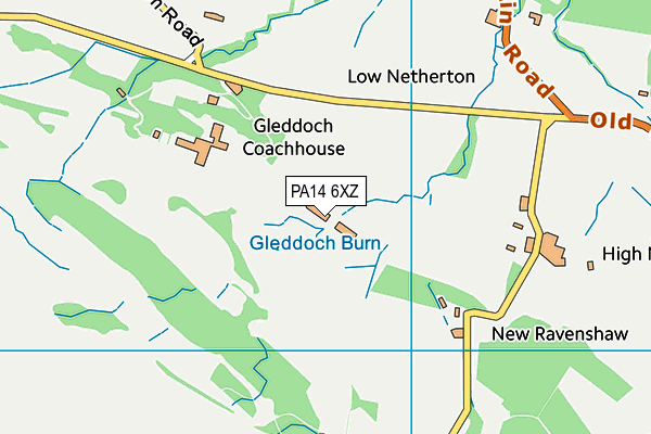 PA14 6XZ map - OS VectorMap District (Ordnance Survey) PA14 6XZ map - OS VectorMap District (Ordnance Survey)