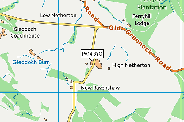 PA14 6YG map - OS VectorMap District (Ordnance Survey) PA14 6YG map - OS VectorMap District (Ordnance Survey)