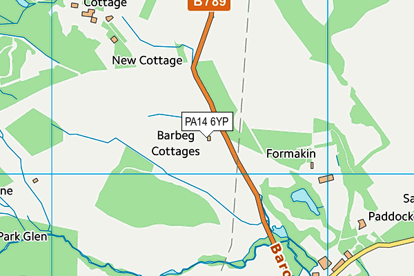PA14 6YP map - OS VectorMap District (Ordnance Survey)