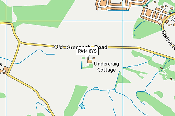 PA14 6YS map - OS VectorMap District (Ordnance Survey) PA14 6YS map - OS VectorMap District (Ordnance Survey)