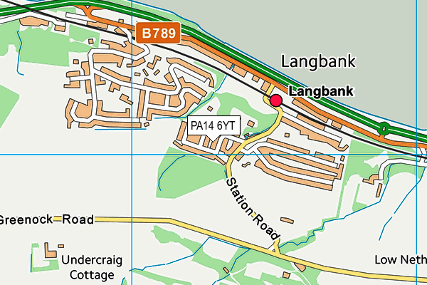 PA14 6YT map - OS VectorMap District (Ordnance Survey) PA14 6YT map - OS VectorMap District (Ordnance Survey)