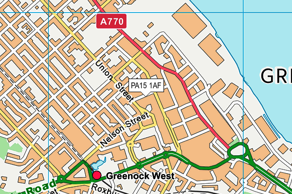 PA15 1AF map - OS VectorMap District (Ordnance Survey) PA15 1AF map - OS VectorMap District (Ordnance Survey)